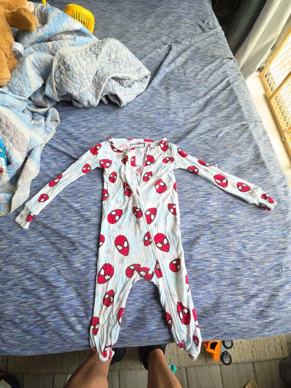 Marvel Spider-Man Infant Boys Zip-Front Footed Sleeper